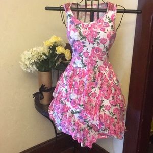 Faded Glory Cascade Ruffles Dress | size 14-16